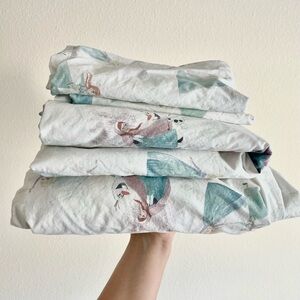 Pottery Barn Kids Disney Frozen Organic Sheet Set Full Size